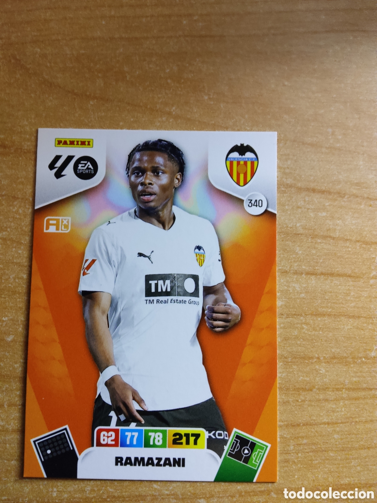 Cromos de f&uacute;tbol: 340 RAMAZANI VALENCIA ADRENALYN XL LIGA 2025 2026