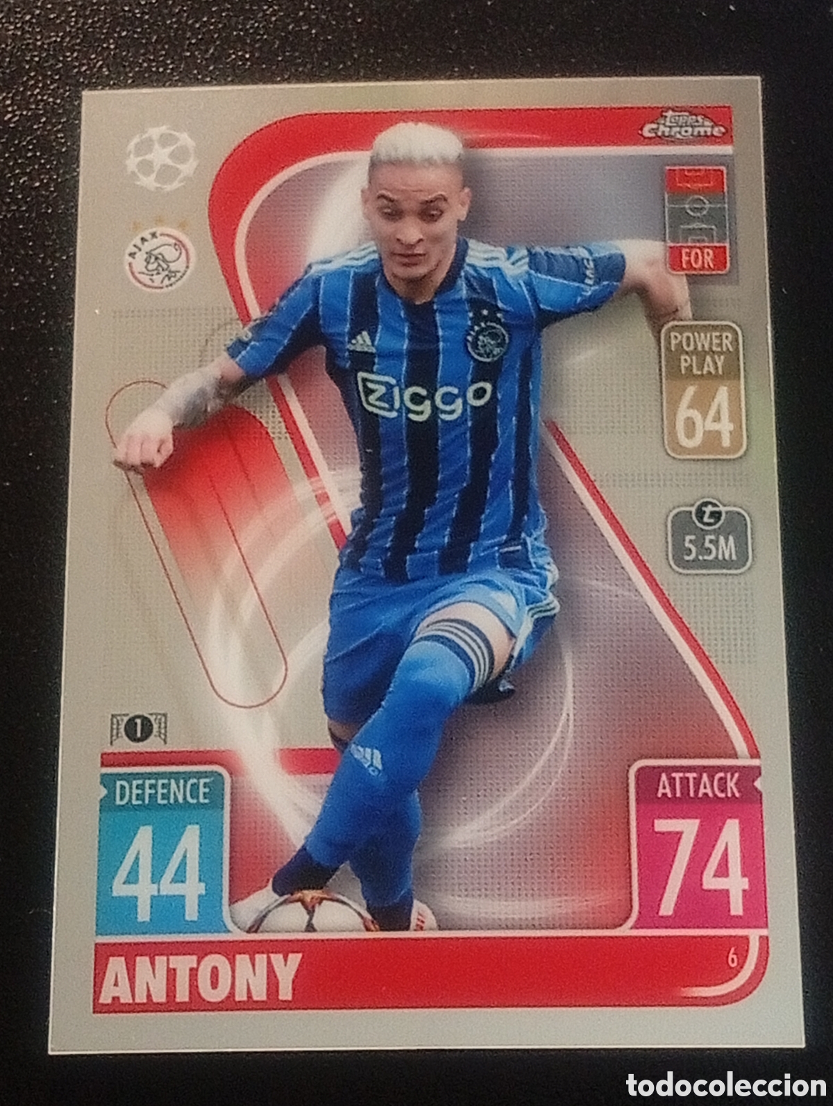 Cromos de f&uacute;tbol: 6 ANTONY AJAX TOPPS CHROME MATCH ATTAX 2021 2022 21 22 CROMOS CARDS
