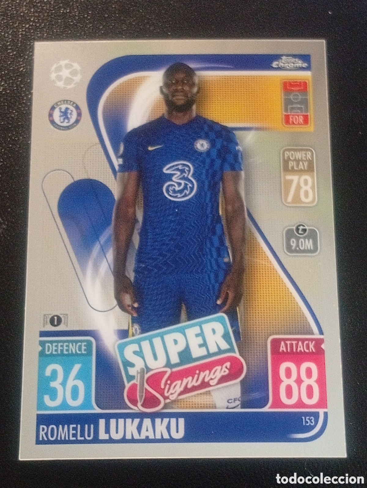 Cromos de f&uacute;tbol: 153 LUKAKU CHELSEA TOPPS CHROME MATCH ATTAX 2021 2022 21 22 CROMOS CARDS