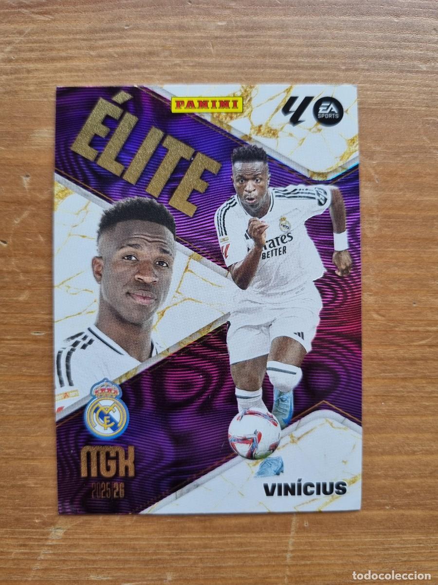 Cromos de f&uacute;tbol: 18 VINICIUS (Real Madrid CF) &Eacute;LITE. Liga 2025 2026 25 26 Megacracks (Panini)