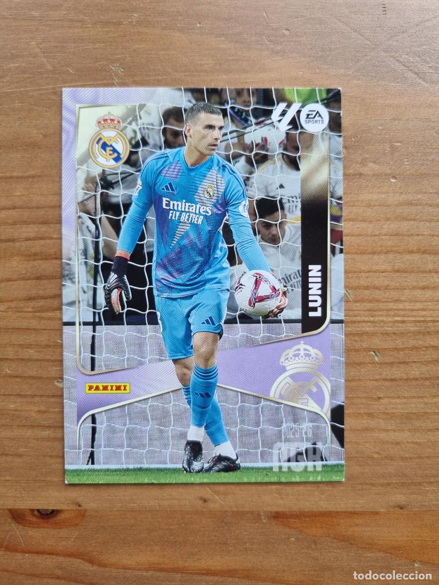 Football Stickers: 219 LUNIN (Real Madrid CF). Liga 2025 2026 25 26 Megacracks (Panini)