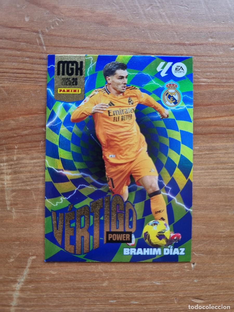 Cromos de f&uacute;tbol: P381 BRAHIM D&Iacute;AZ (Real Madrid CF) V&Eacute;RTIGO POWER. Liga 2025 2026 25 26 Megacracks (Panini)