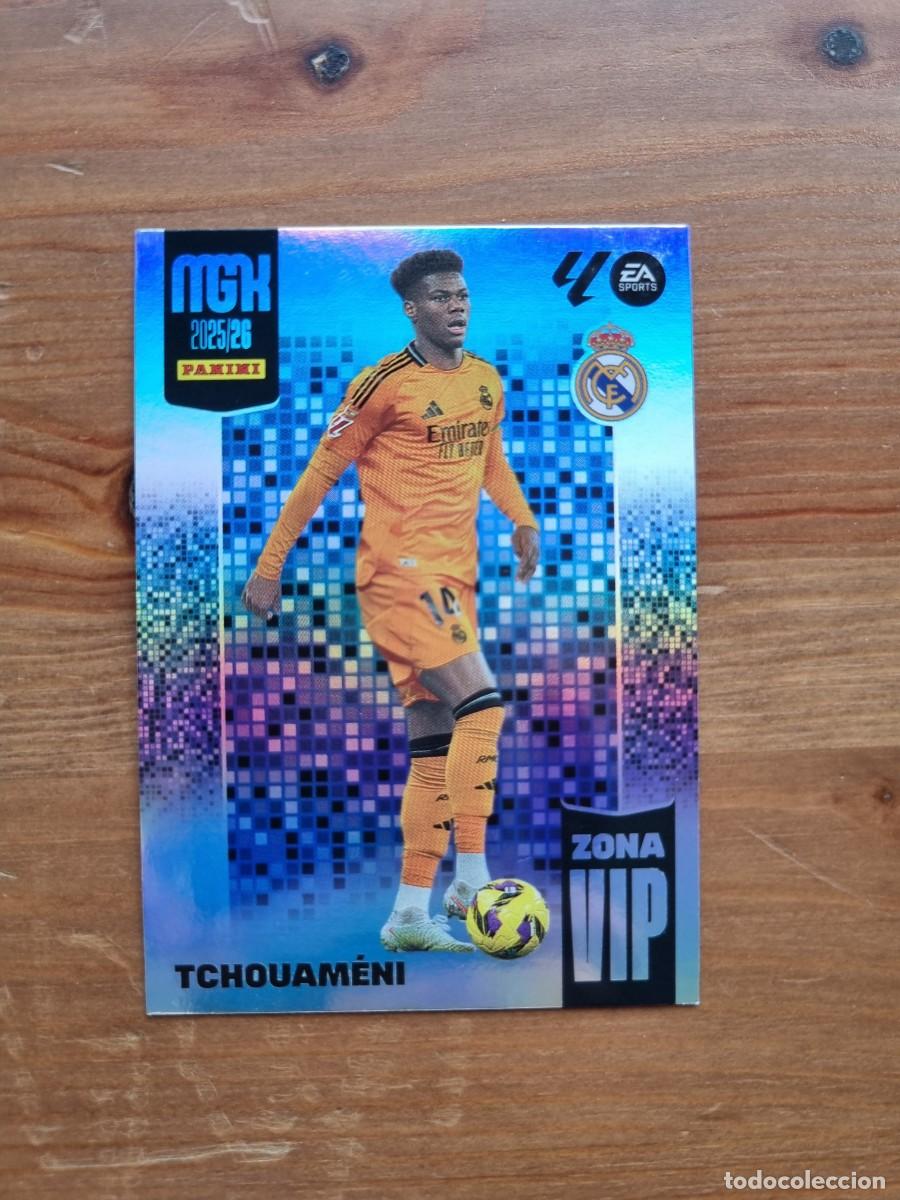 Cromos de f&uacute;tbol: 405 TCHOUAM&Eacute;NI (Real Madrid CF) ZONA VIP. Liga 2025 2026 25 26 Megacracks (Panini)