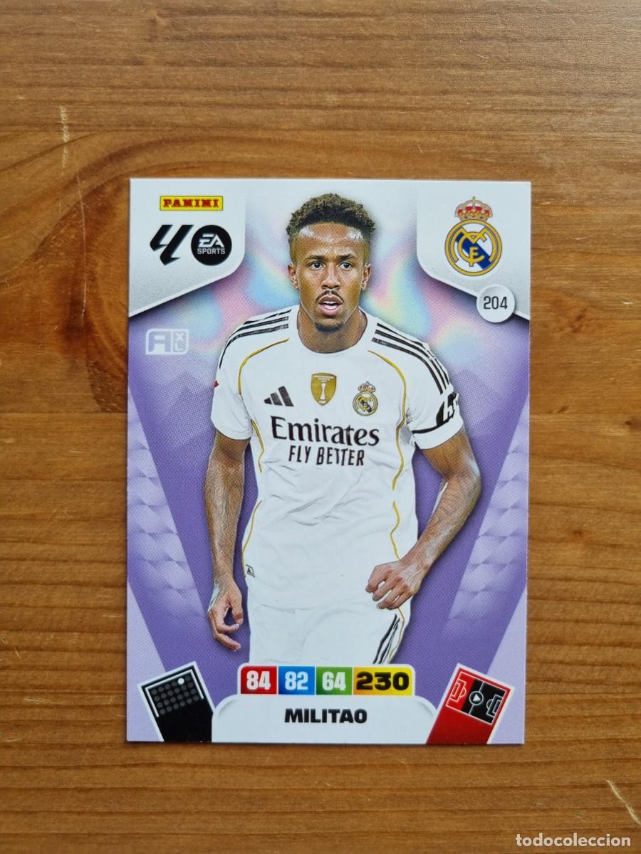 Cromos de f&uacute;tbol: 204 MILITAO (Real Madrid CF). Liga 2025 2026 25 26 Adrenalyn XL (Panini)