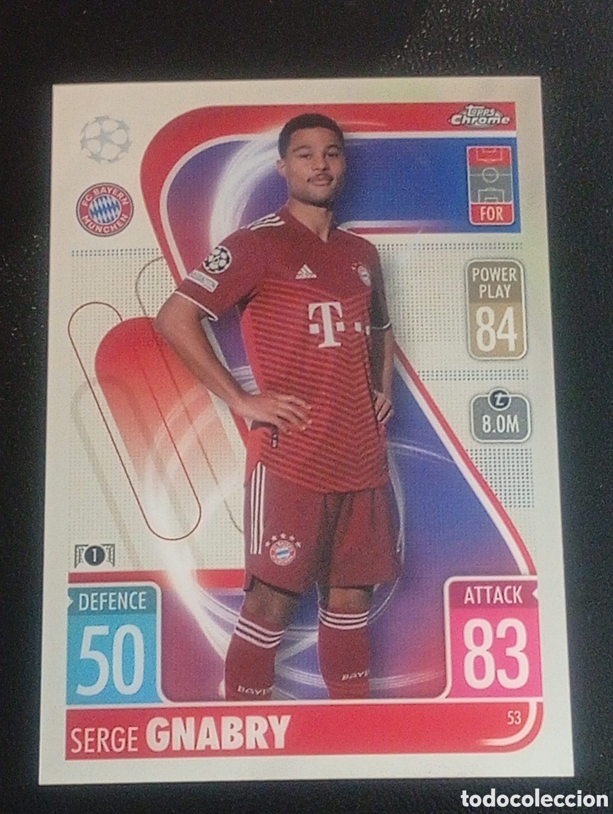Cromos de f&uacute;tbol: 53 SERGE GNABRY BAYER MUNCHEN TOPPS CHROME MATCH ATTAX 2021 2022 21 22 CROMOS CARDS