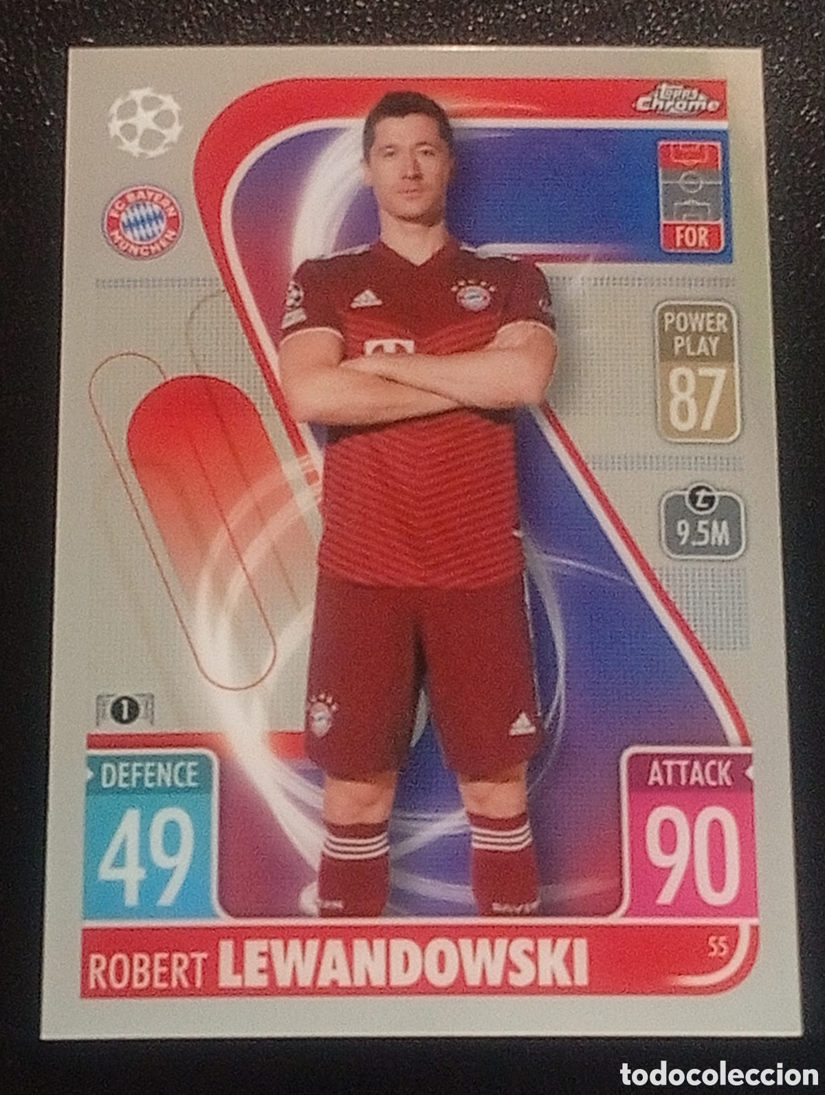 Cromos de f&uacute;tbol: 55 LEWANDOWSKI ROBERT BAYER MUNCHEN TOPPS CHROME MATCH ATTAX 2021 2022 21 22 CROMOS CARDS