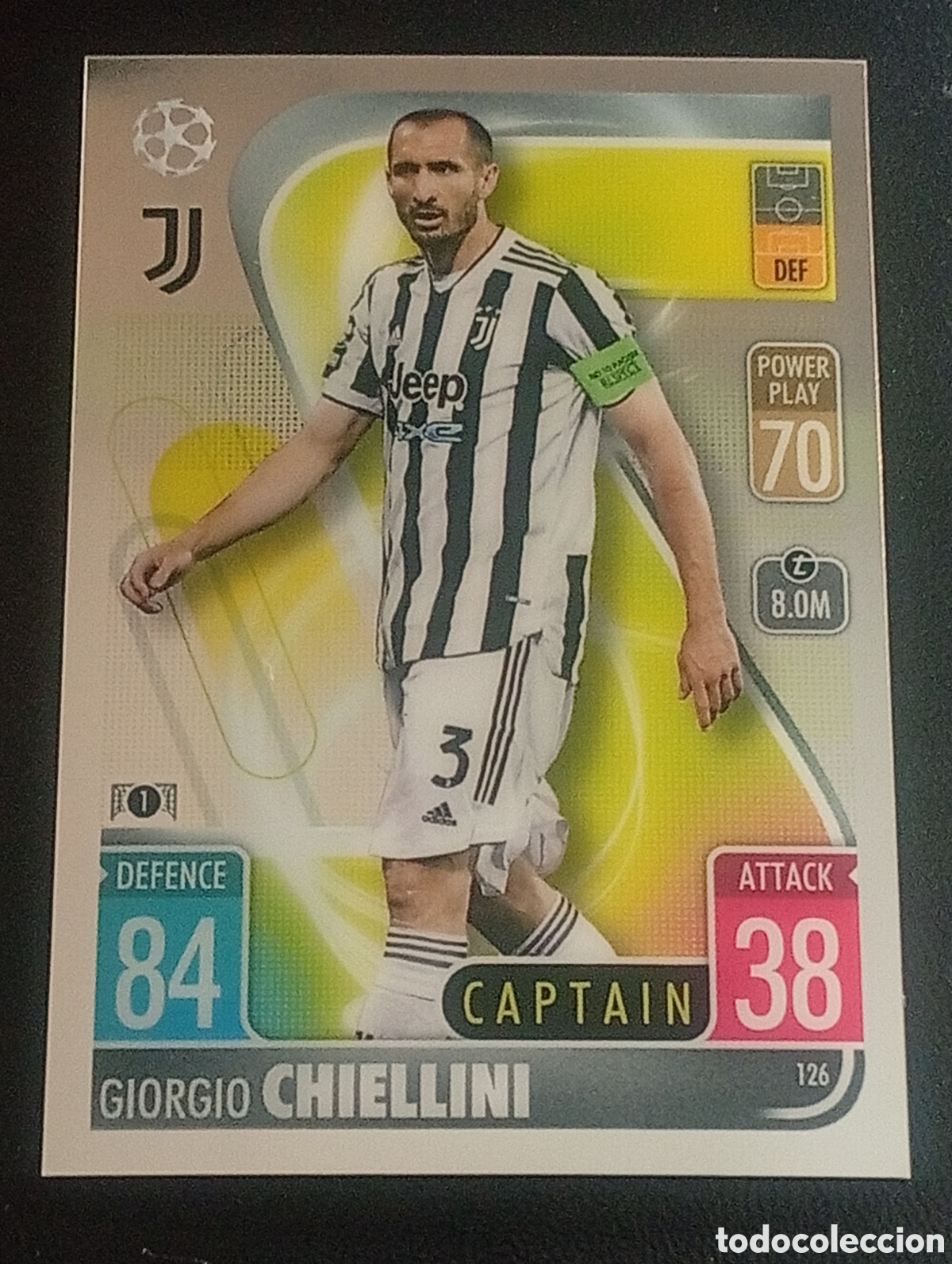 Cromos de f&uacute;tbol: 126 CHIELLINI JUVENTUS TOPPS CHROME MATCH ATTAX 2021 2022 21 22 CROMOS CARDS