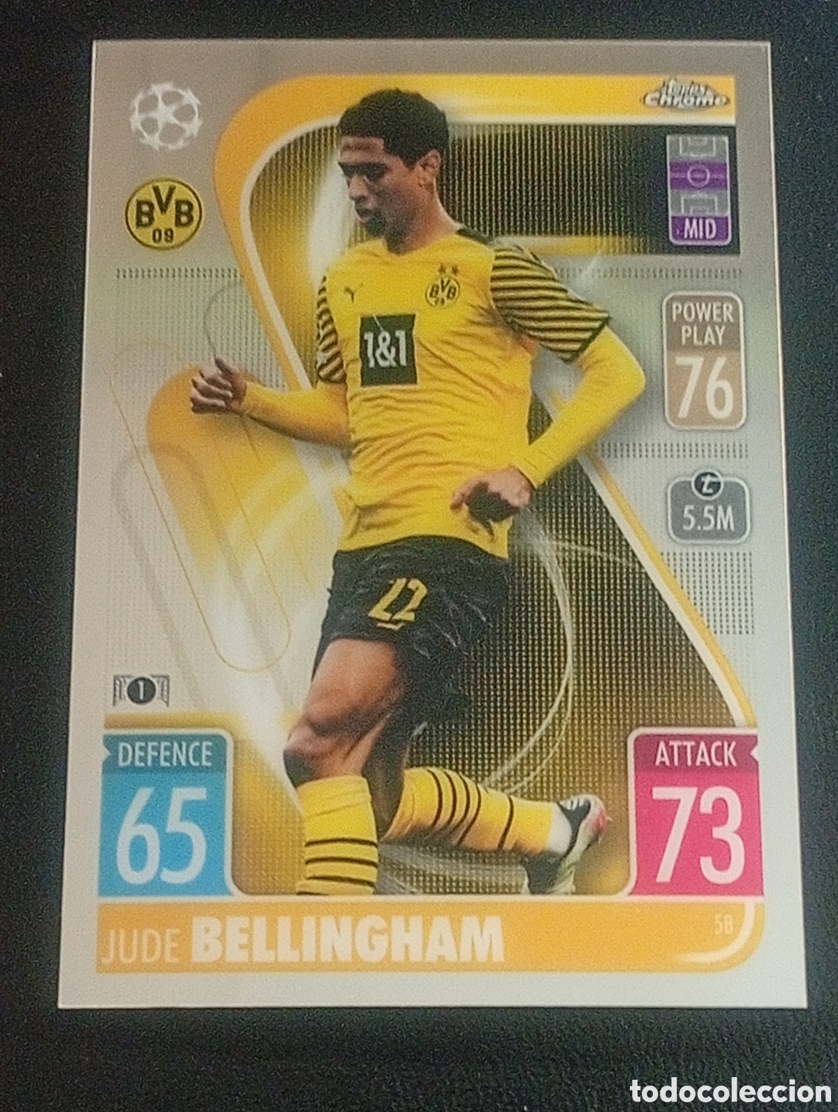 Cromos de f&uacute;tbol: 58 JUDE BELLINGHAN BORUSSIA DORTMUND TOPPS CHROME MATCH ATTAX 2021 2022 21 22 CROMOS CARDS
