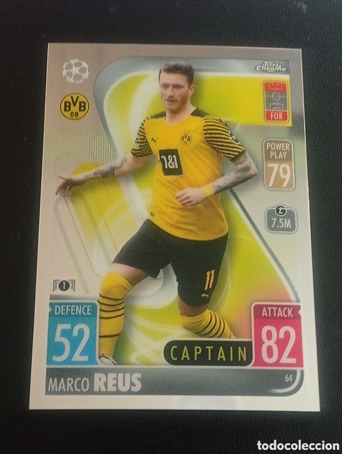 Cromos de f&uacute;tbol: 64 MARCO REUS BORUSSIA DORTMUND TOPPS CHROME MATCH ATTAX 2021 2022 21 22 CROMOS CARDS