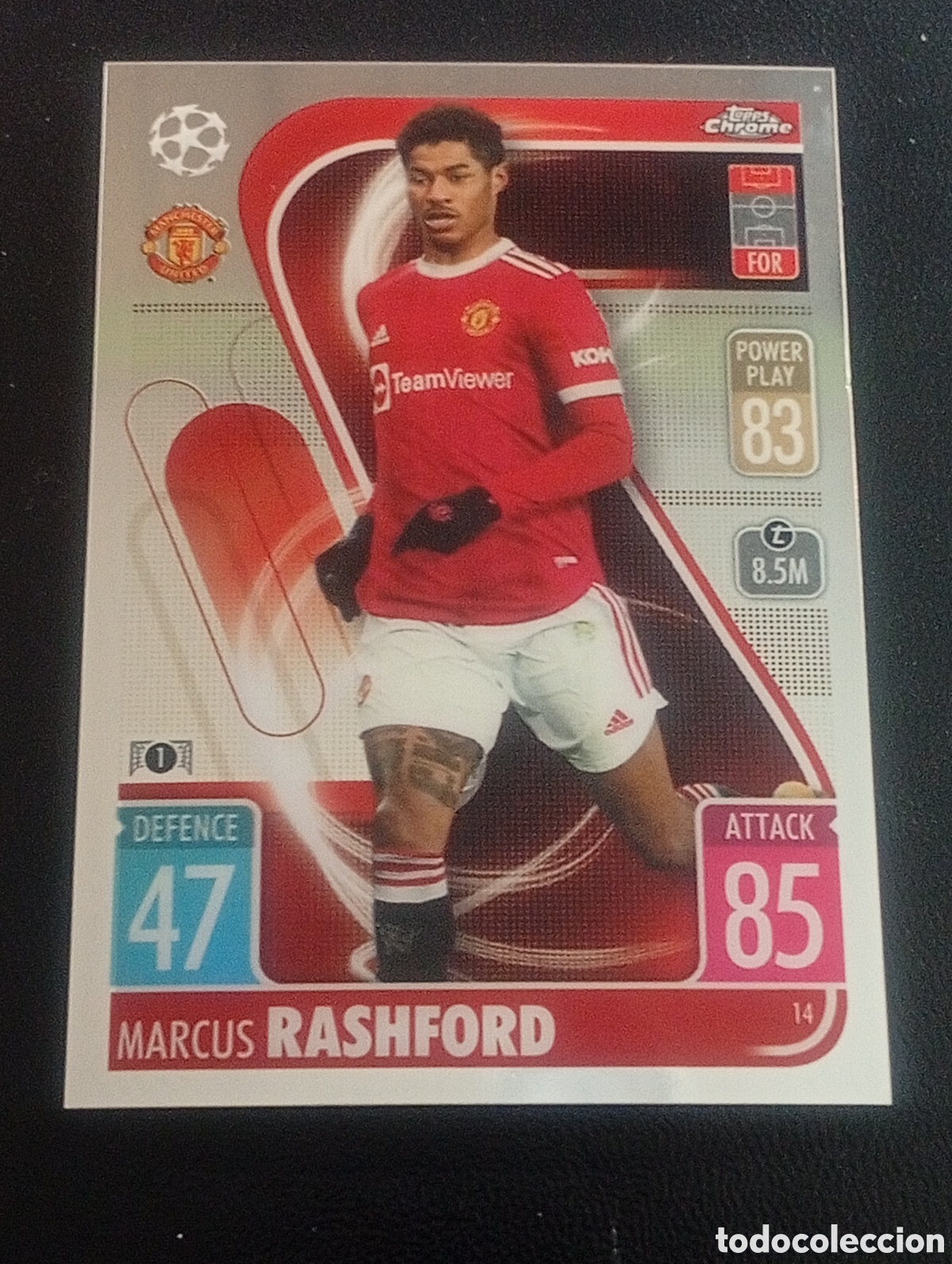 Cromos de f&uacute;tbol: 14 RASHFORD MANCHESTER UNITED TOPPS CHROME MATCH ATTAX 2021 2022 21 22 CROMOS CARDS