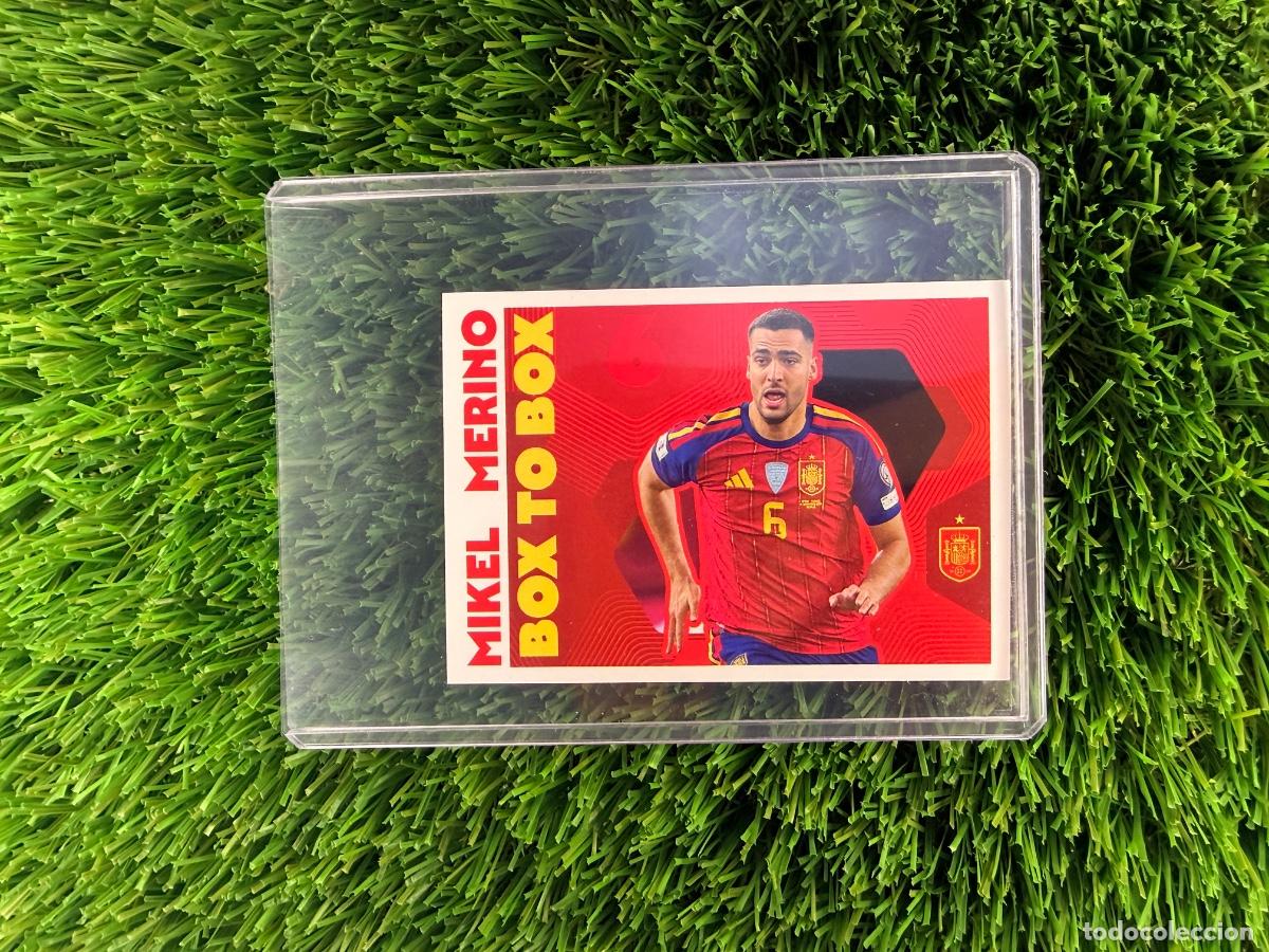 Cromos de f&uacute;tbol: N&ordm; 70 Mikel Merino Box to Box Carrefour Espa&ntilde;a 2026