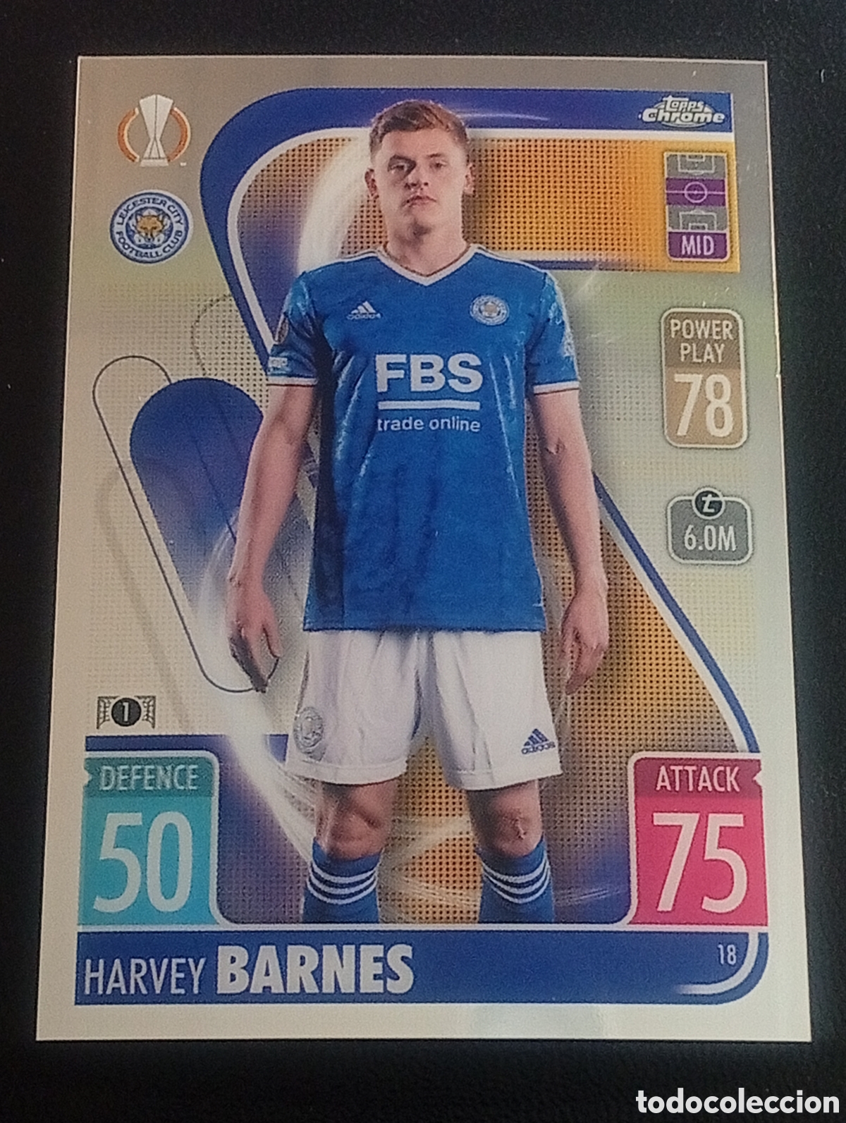 Cromos de f&uacute;tbol: 18 BARNES LEICESTER TOPPS CHROME MATCH ATTAX 2021 2022 21 22 CROMOS CARDS