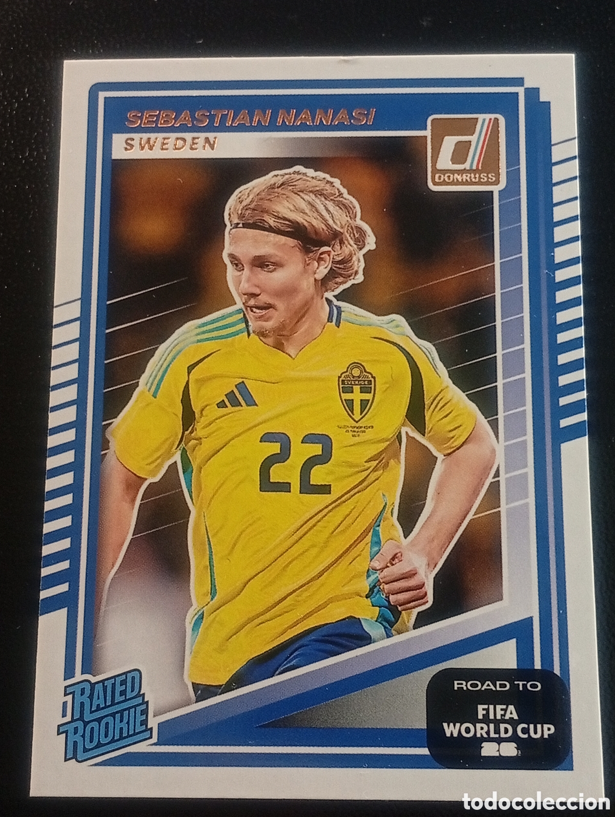 Cromos de f&uacute;tbol: rookie 245 SEBASTI&Aacute;N NANASI SUECIA DONRUSS ROAD FIFA WORLD CUP 2026 MUNDIAL CARDS ADRENALYN SCORE