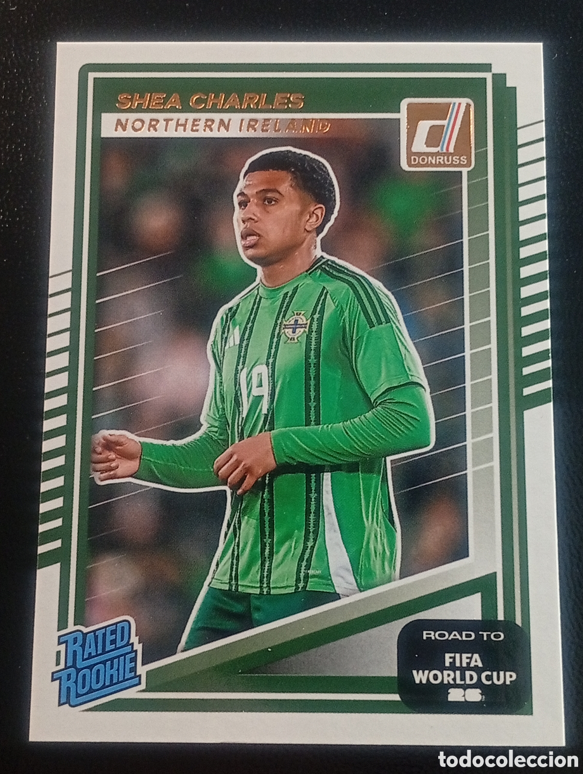 Cromos de f&uacute;tbol: rookie 222 SHEA CHARLES IRLANDA NORTE DONRUSS ROAD FIFA WORLD CUP 2026 MUNDIAL CARDS ADRENALYN