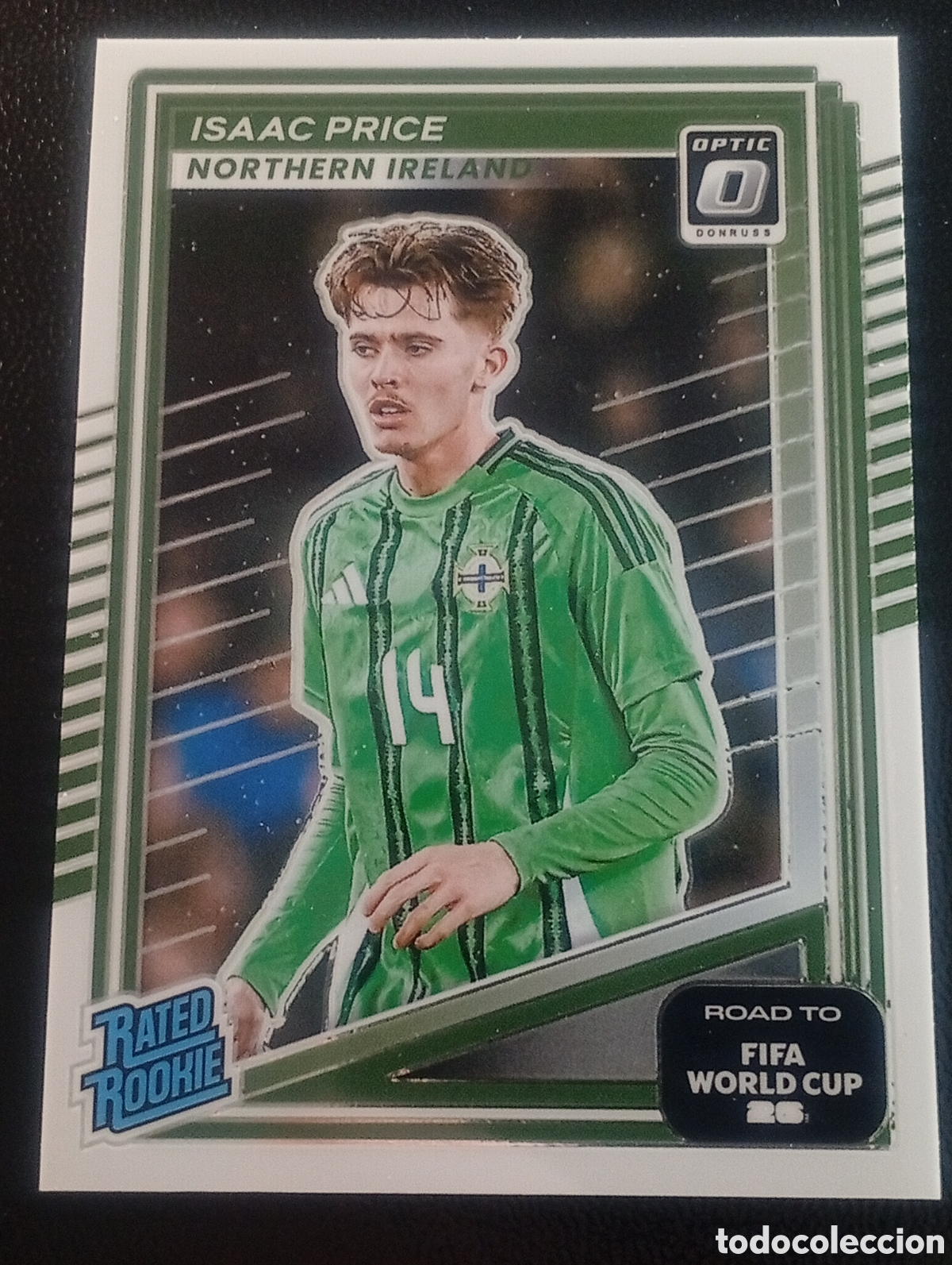 Cromos de f&uacute;tbol: optic rookie 219 ISAAC PRICE IRLANDA NORTE DONRUSS ROAD FIFA WORLD CUP 2026 MUNDIAL ADRENALYN