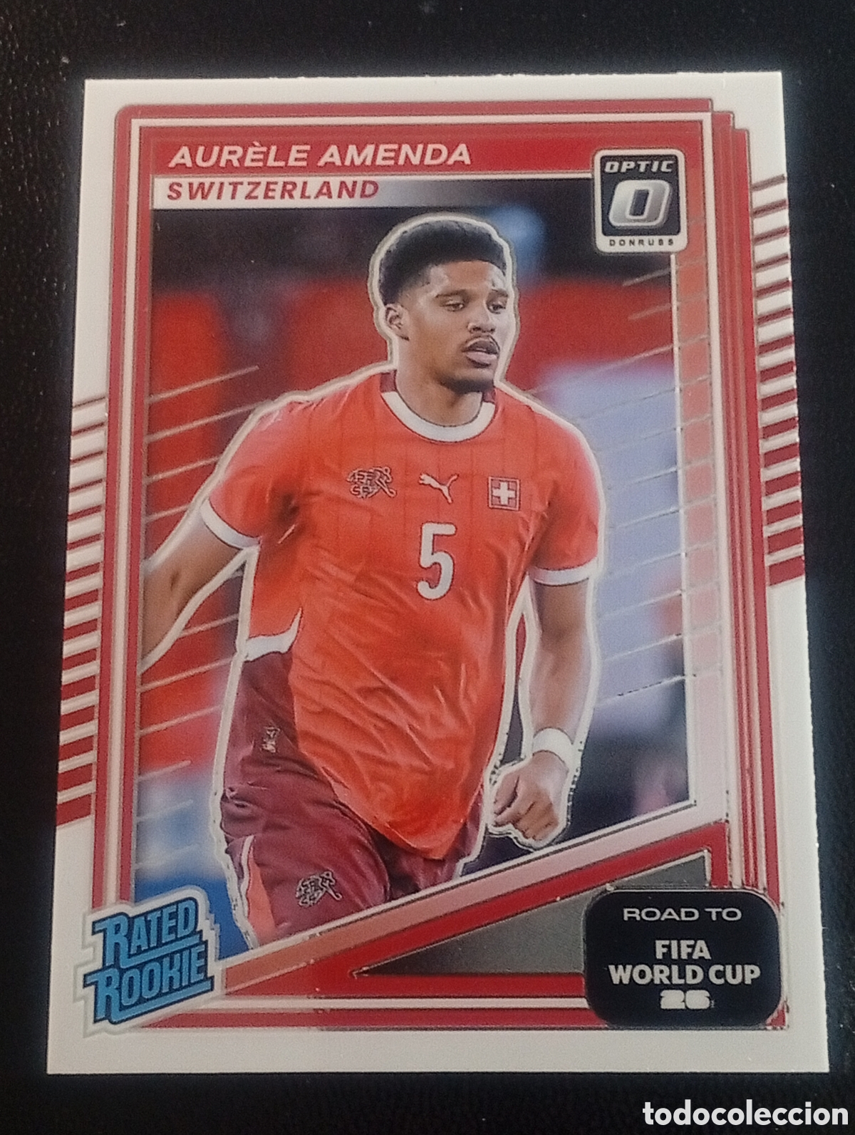 Cromos de f&uacute;tbol: optic rookie 248 AURELE AMENDA SUIZA DONRUSS ROAD FIFA WORLD CUP 2026 MUNDIAL ADRENALYN