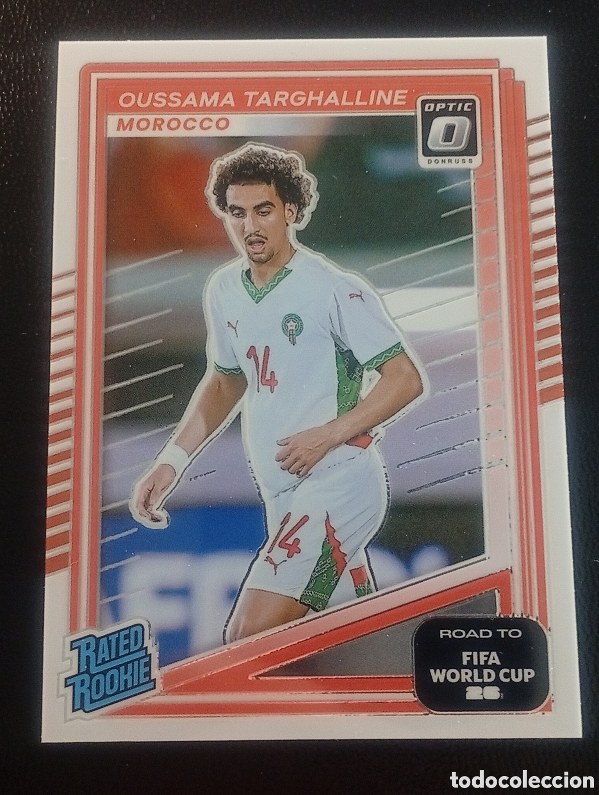 Cromos de f&uacute;tbol: optic rookie 217 TARGHALLINE MARRUECOS MOROCCO DONRUSS ROAD FIFA WORLD CUP 2026 MUNDIAL ADRENALYN