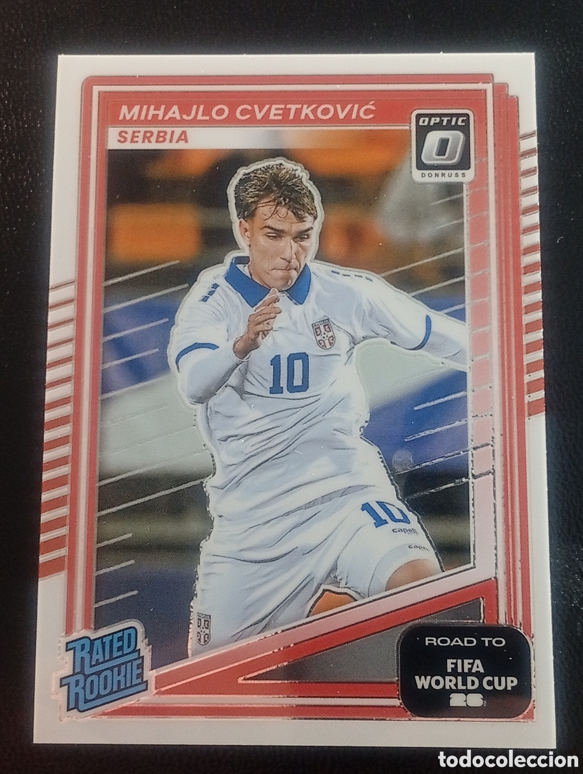 Cromos de f&uacute;tbol: optic rookie 240 CVETKOVIC SERBIA DONRUSS ROAD FIFA WORLD CUP 2026 MUNDIAL ADRENALYN
