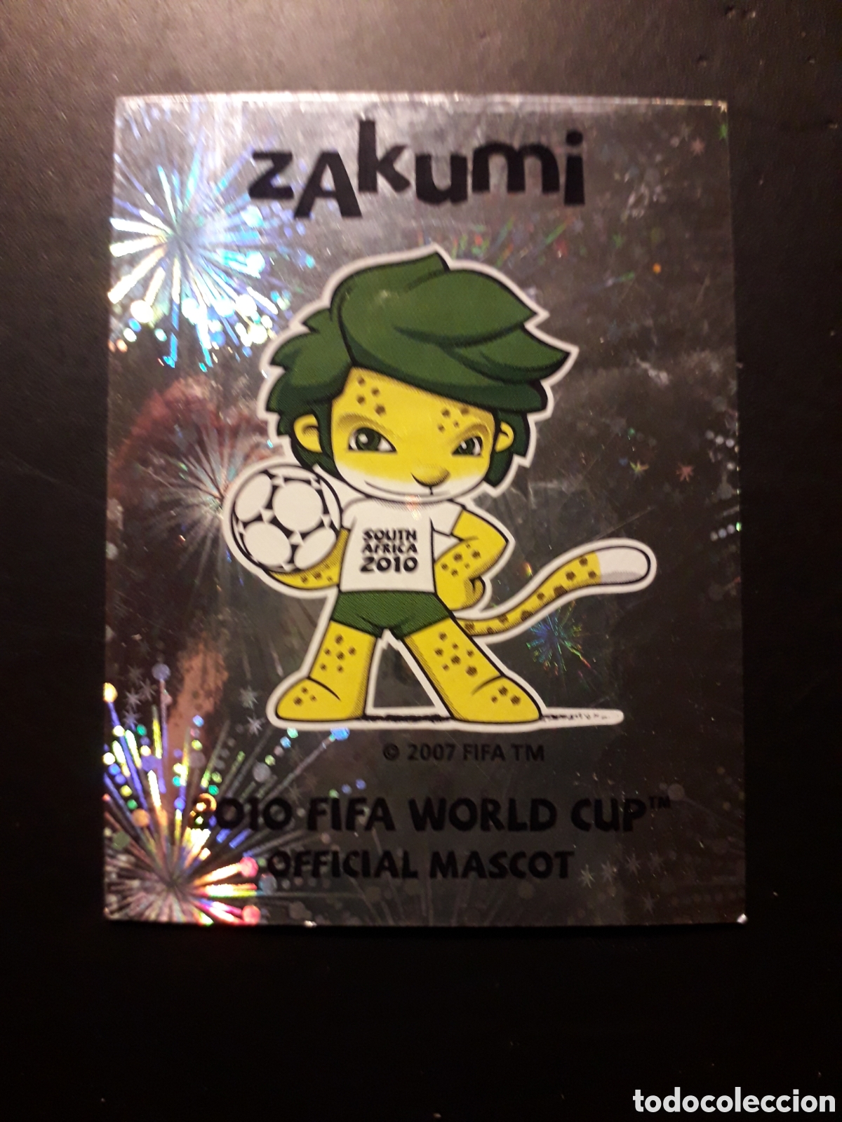 Football Stickers: ZAKUMI, MASCOTA MUNDIAL SUD&Aacute;FRICA 2010 PANINI N&deg; 29 SIN PEGAR. PEDIDO M&Iacute;NIMO 3&euro;. FOTOS