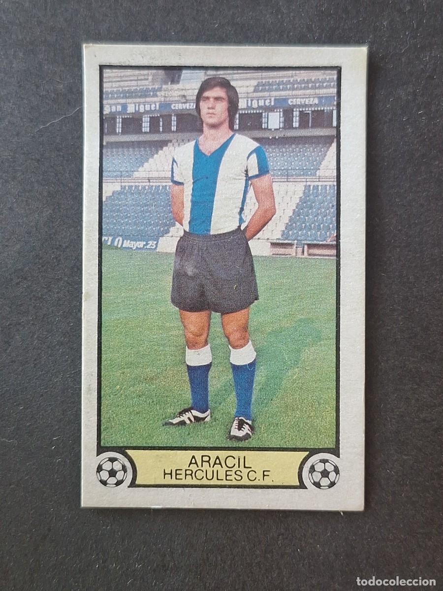 Cromos de f&uacute;tbol: L3 ARACIL HERCULES C. F. LIGA ESTE 1979 1980 79 80 DESPEGADO RECUPERADO