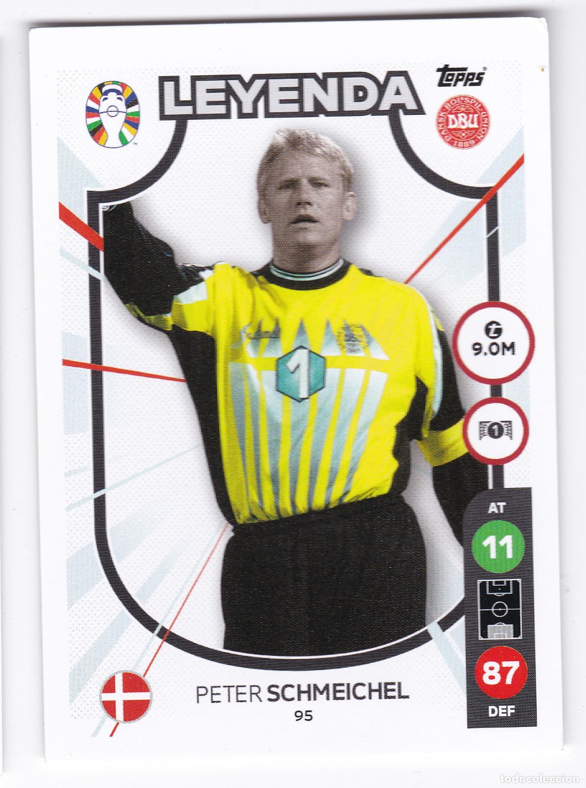 Cromos de f&uacute;tbol: Cromo Peter Schmeichel - Leyenda - Dinamarca n&ordm; 95 - Topps Euro 2024