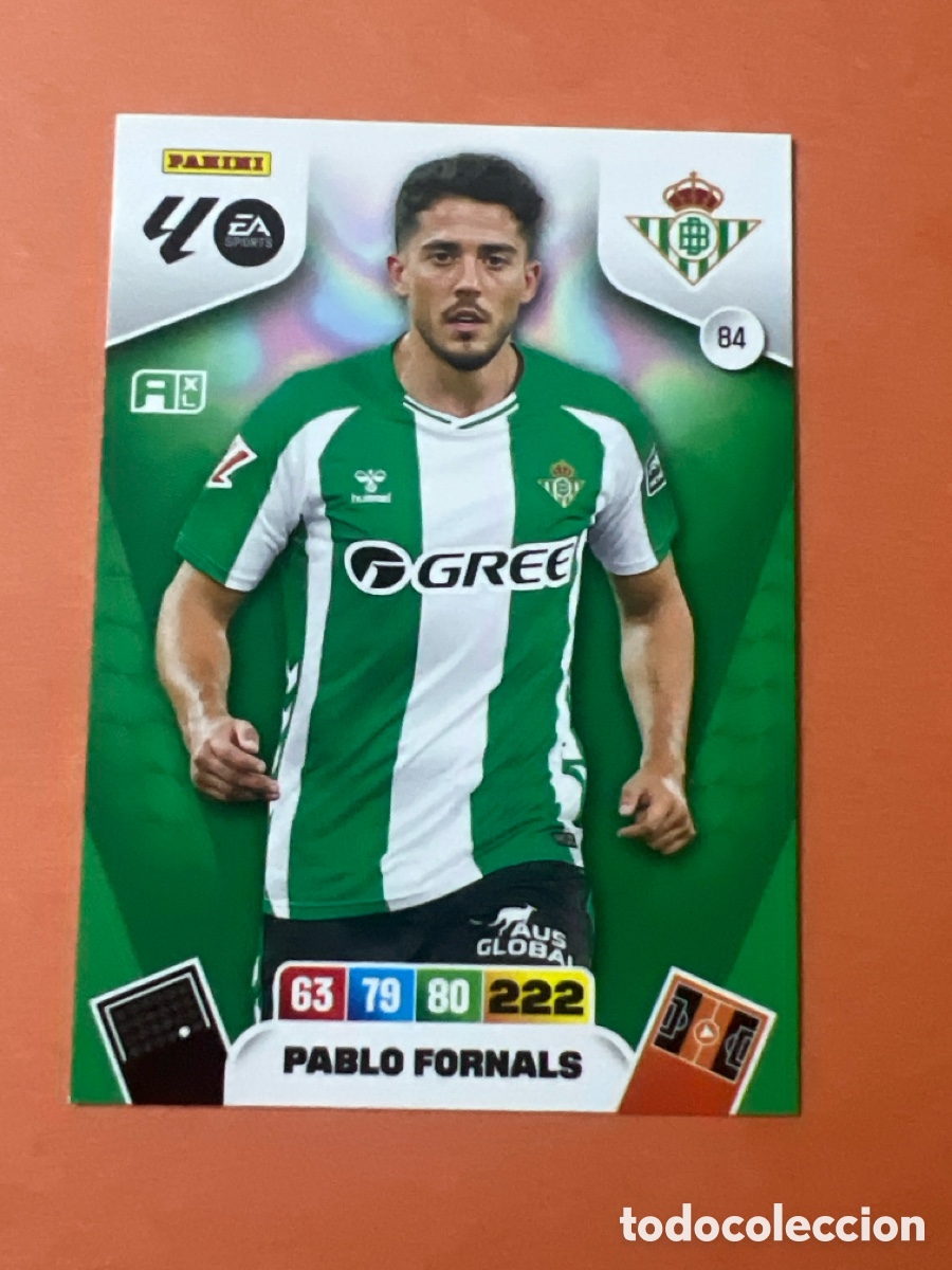 Cromos de f&uacute;tbol: E1333. N&ordm; 84 Pablo Fornals Real Betis Adrenalyn XL 25 26