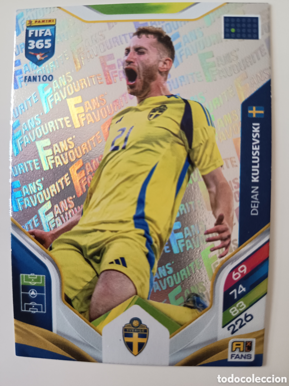 Cromos de f&uacute;tbol: FAN100 Dejan Kulusevki fans favourite adrenalyn FIFA 365 2025-2026