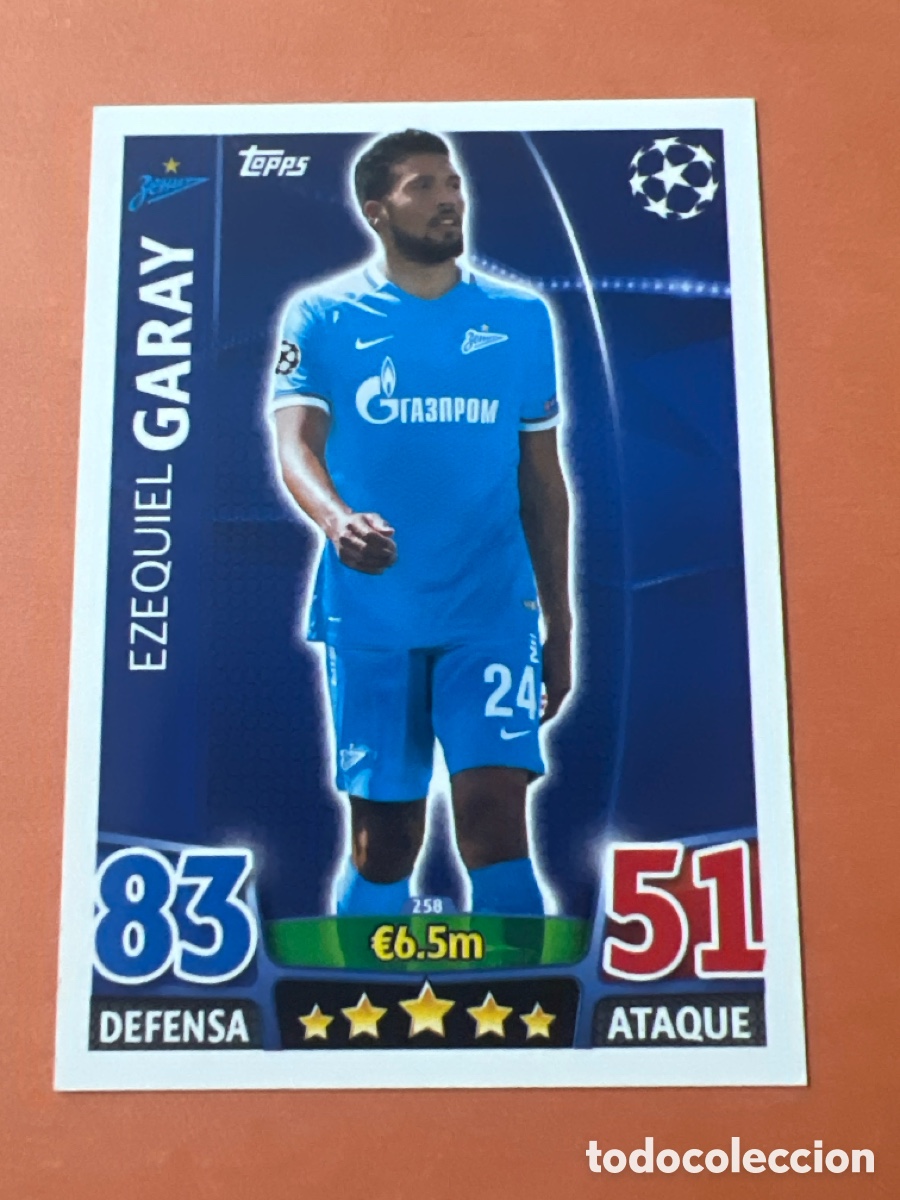 Cromos de f&uacute;tbol: E1368. CHAMPIONS LEAGUE MATCH ATTAX 2015 2016 15 16 TOPPS 258 GARAY ZENIT