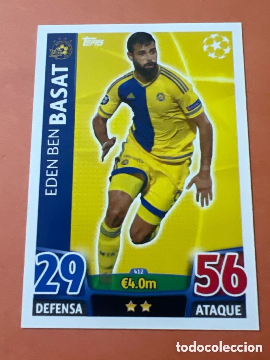 Cromos de f&uacute;tbol: E1393. CHAMPIONS LEAGUE MATCH ATTAX 2015 2016 15 16 TOPPS 412 BASAT MACCABBI TEL AVIV