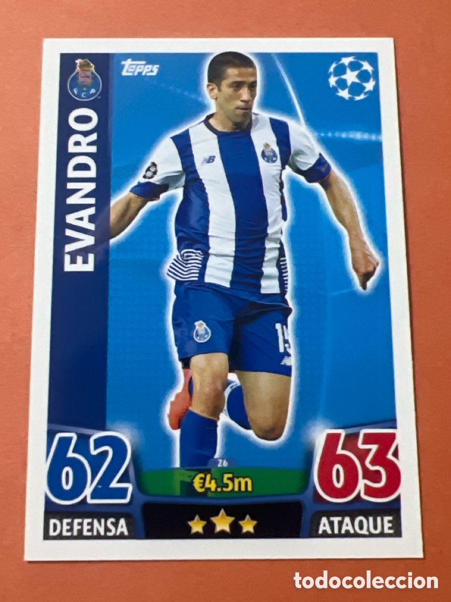 Cromos de f&uacute;tbol: E1434. 26 Evandro - Oporto Topps Match Attax 2015 2016 UEFA Champions League