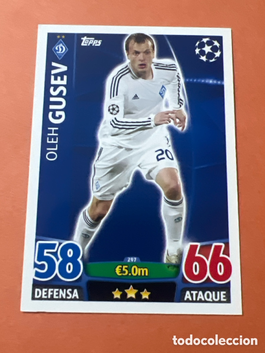 Cromos de f&uacute;tbol: E1438. CROMO FUTBOL 15 16 TOPPS MATCH ATTAX UEFA CHAMPIONS LEAGUE 2015 2016 DINAMO KIEV 297 GUSEV
