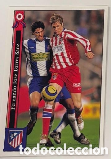 Cromos de f&uacute;tbol: FERNANDO TORRES ATLETICO MADRID Fichas de la Liga 2005-2006 Mundicromo
