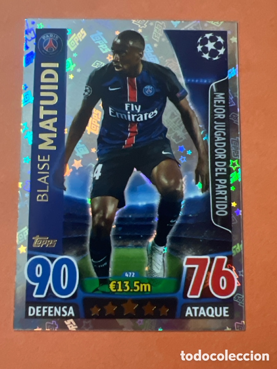 Cromos de f&uacute;tbol: 472 MATUIDI PSG PARIS SAINT-GERMAIN CROMOS CARDS UEFA CHAMPIONS LEAGUE TOPPS ATTAX 15 16 2015 2016