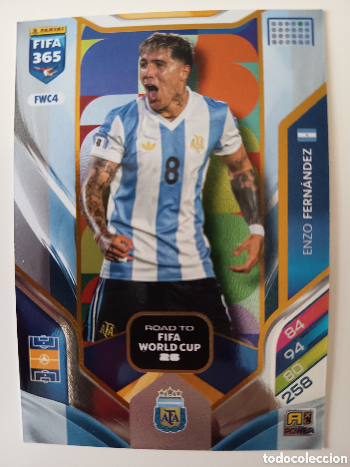 Cromos de f&uacute;tbol: FWC4 Enzo Fern&aacute;ndez adrenalyn FIFA 365 2025-2026