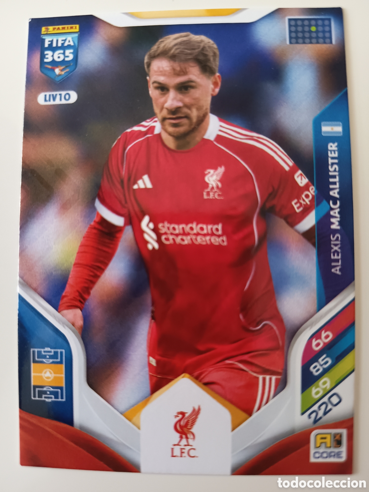 Cromos de f&uacute;tbol: LIV10 Alexis Mac Allister adrenalyn FIFA 365 2025-2026