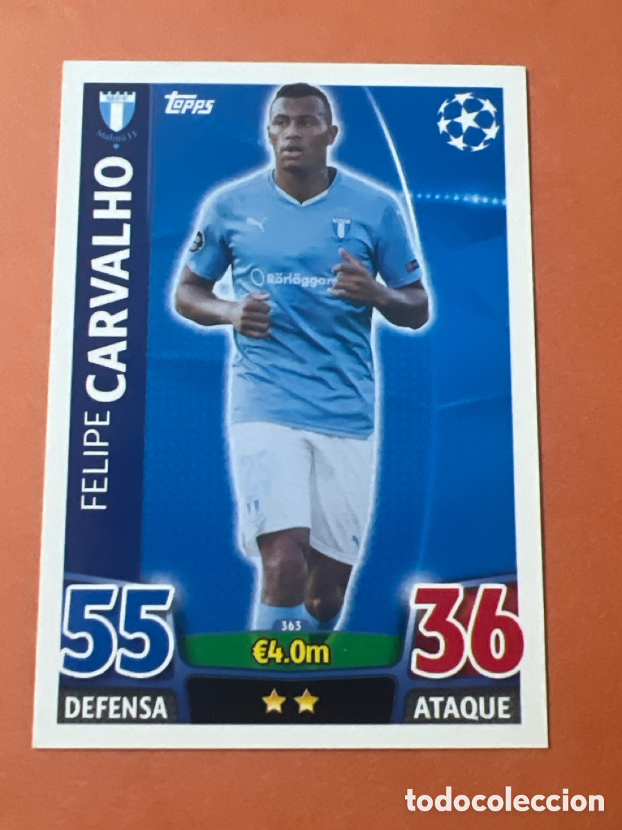 Cromos de f&uacute;tbol: E1521. cromo f&uacute;tbol 363 CARVALHO UEFA CHAMPIONS LEAGUE 2015 2016 15 16 TOPPS MATCH ATTAX