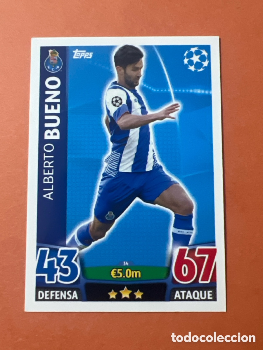 Cromos de f&uacute;tbol: E1522. Alberto Bueno - Oporto Topps Match Attax 2015 2016 UEFA Champions League