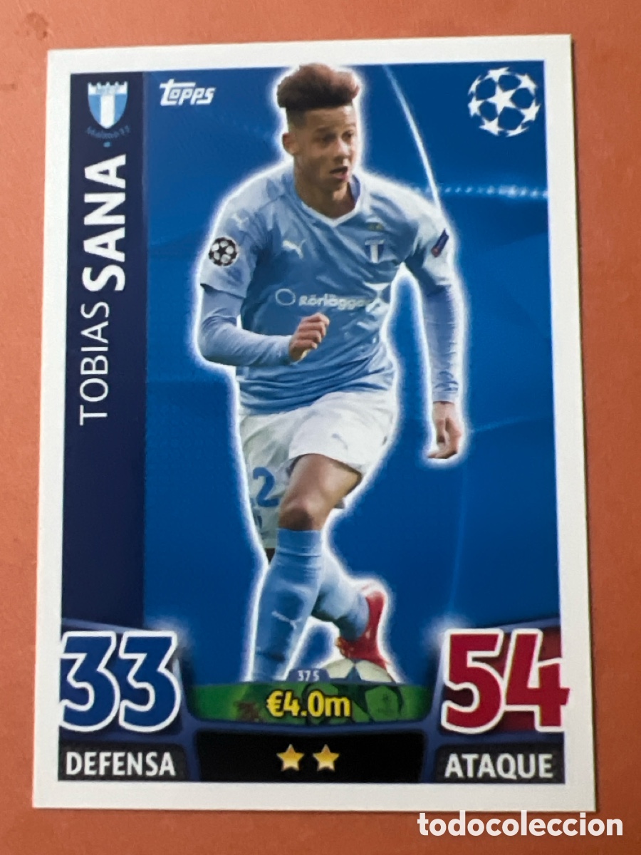 Cromos de f&uacute;tbol: E1524. CROMO FUTBOL 15 16 TOPPS MATCH ATTAX UEFA CHAMPIONS LEAGUE 2015 2016 MALMO FF 375 SANA