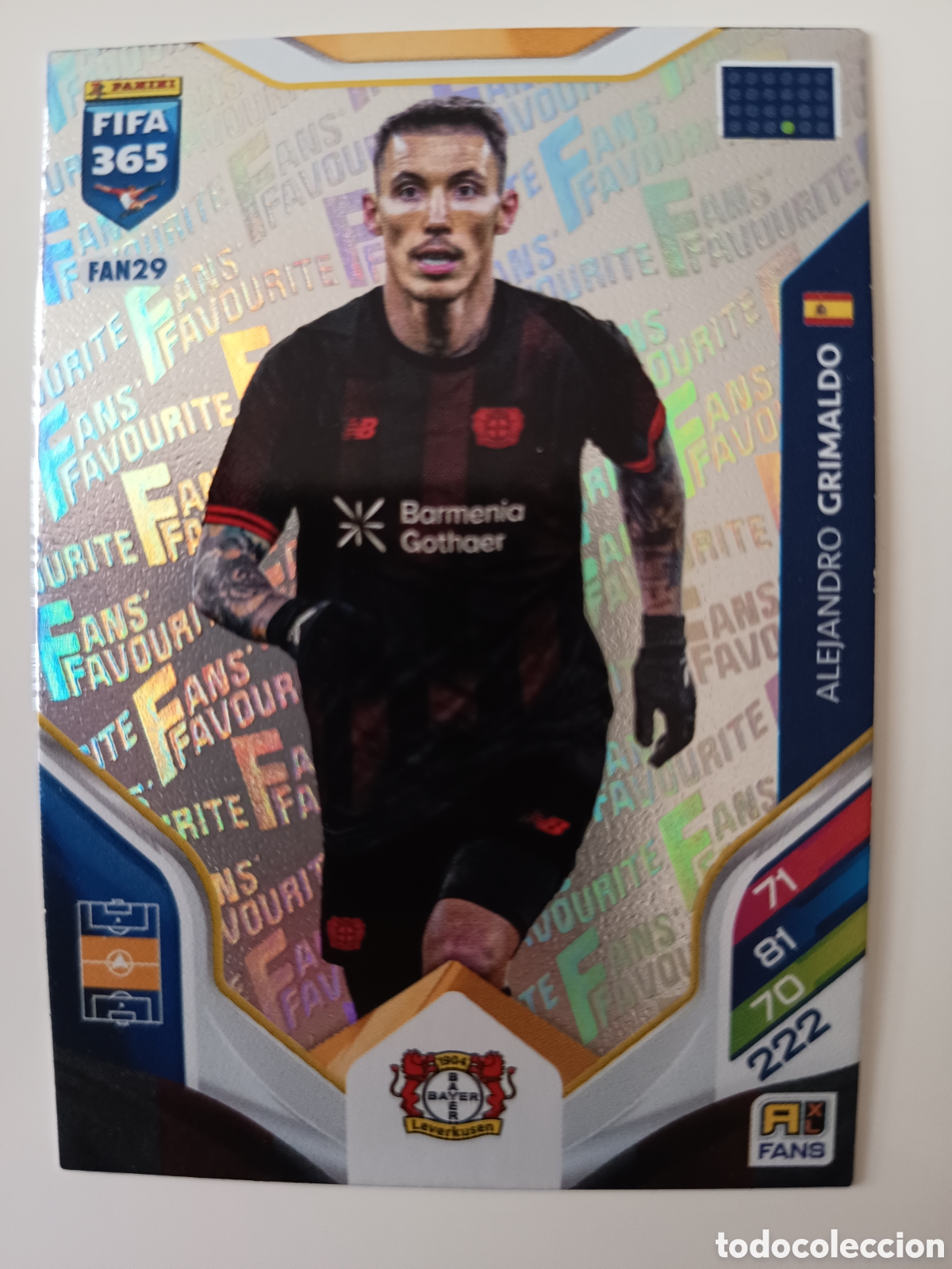 Cromos de f&uacute;tbol: FAN29 Alejandro Grimaldo adrenalyn FIFA 365 2025-2026