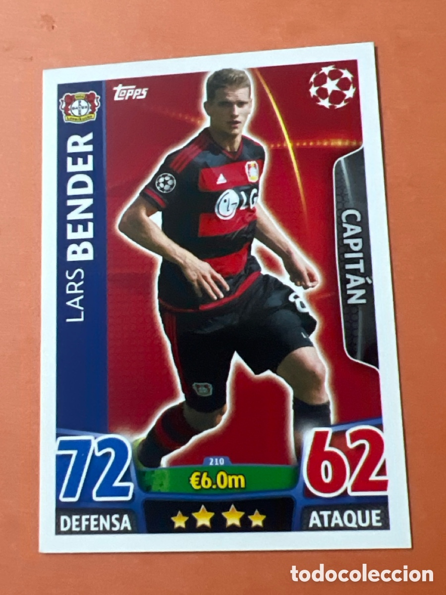 Cromos de f&uacute;tbol: E1525. CHAMPIONS LEAGUE MATCH ATTAX 2015 2016 15 16 TOPPS 210 BENDER BAYERN LEVERKUSEN