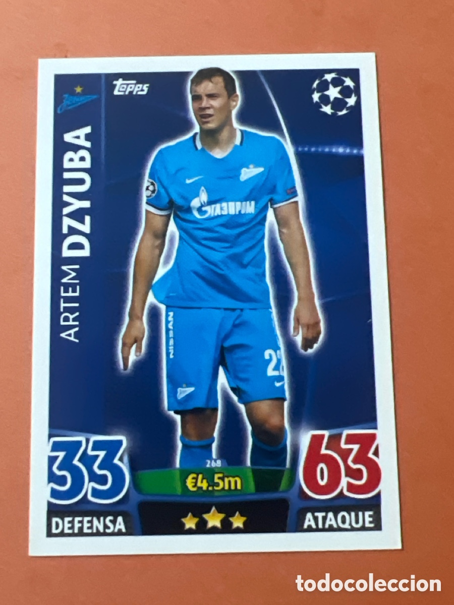 Cromos de f&uacute;tbol: E1526. 268 DZYUBA ZENIT TOPPS MATCH ATTAX 2015 2016 CROMO 15 16 FUTBOL