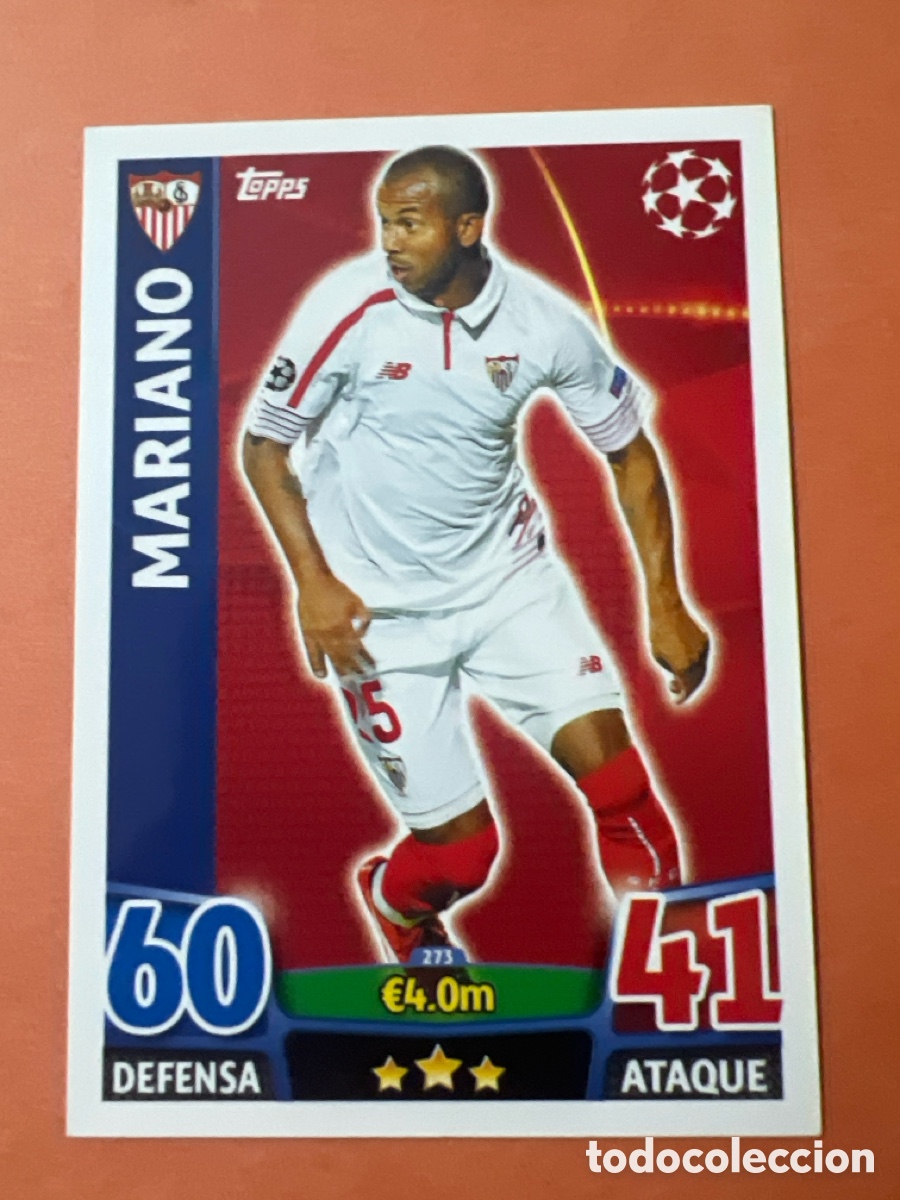 Cromos de f&uacute;tbol: E1532. 273 MARIANO SEVILLA TOPPS MATCH ATTAX 2015 2016 CROMO LIGA 15 16 FUTBOL