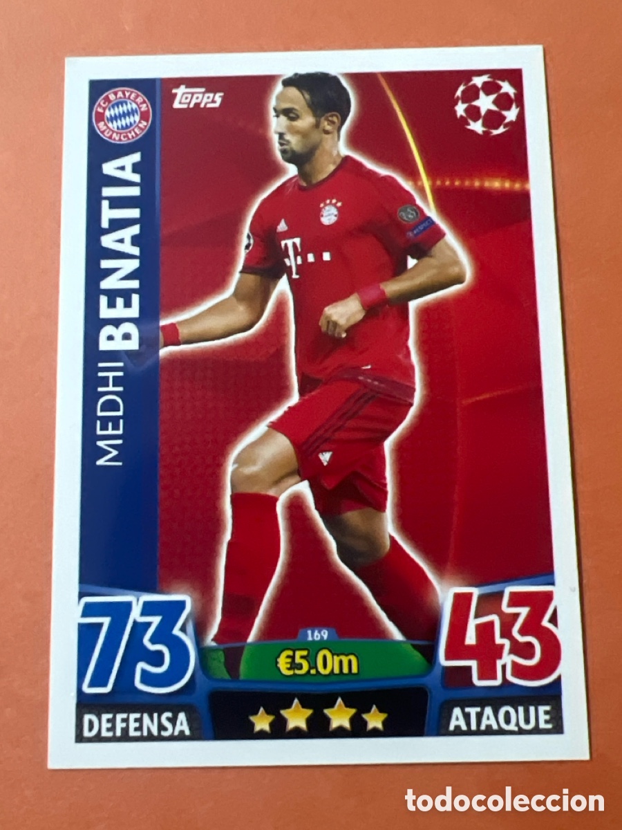 Football Stickers: E1527. 169 BENATIA BAYERN MUNICH TOPPS MATCH ATTAX 2015 2016 CROMO LIGA 15 16 FUTBOL