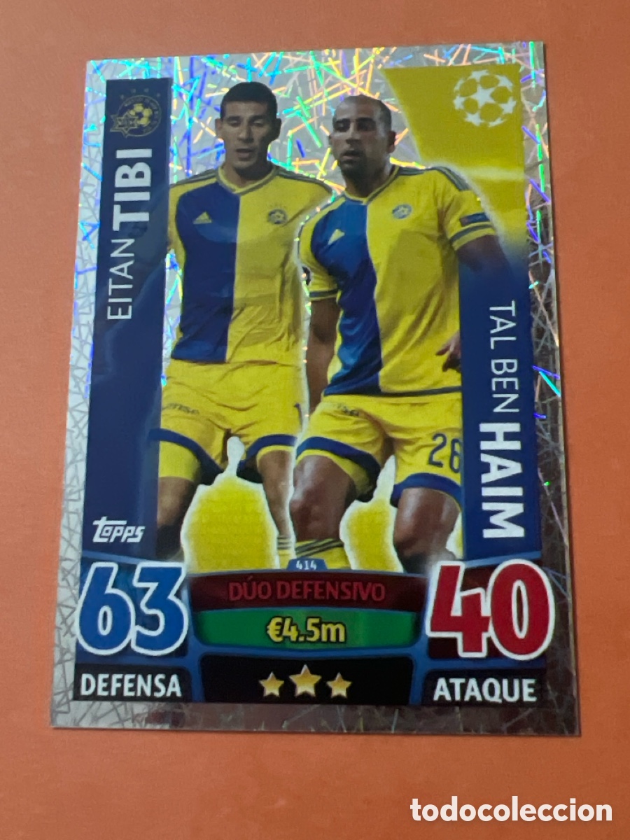 Football Stickers: E1528. 414 TIBI HAIM MACABBI TEL AVIV TOPPS MATCH ATTAX 2015 2016 CROMO 15 16 FUTBOL