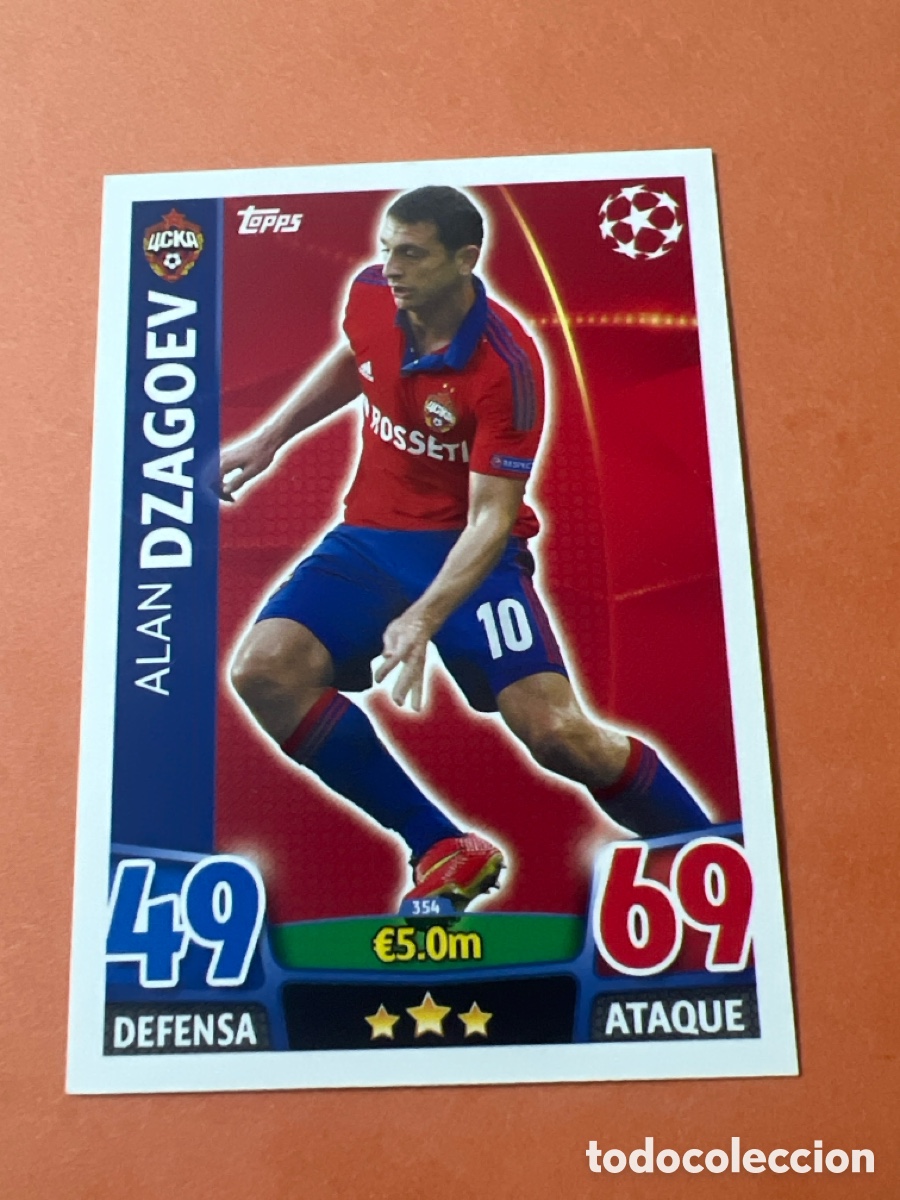 Cromos de f&uacute;tbol: E1536. cromo f&uacute;tbol 354 DZAGOEV UEFA CHAMPIONS LEAGUE 2015 2016 15 16 TOPPS MATCH ATTAX