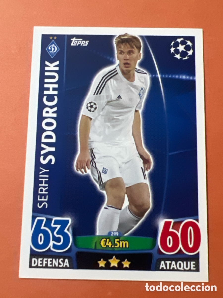 Cromos de f&uacute;tbol: E1538. 299 SYDORCHUK DINAMO KIEV TOPPS MATCH ATTAX 2015 2016 CROMO 15 16 FUTBOL