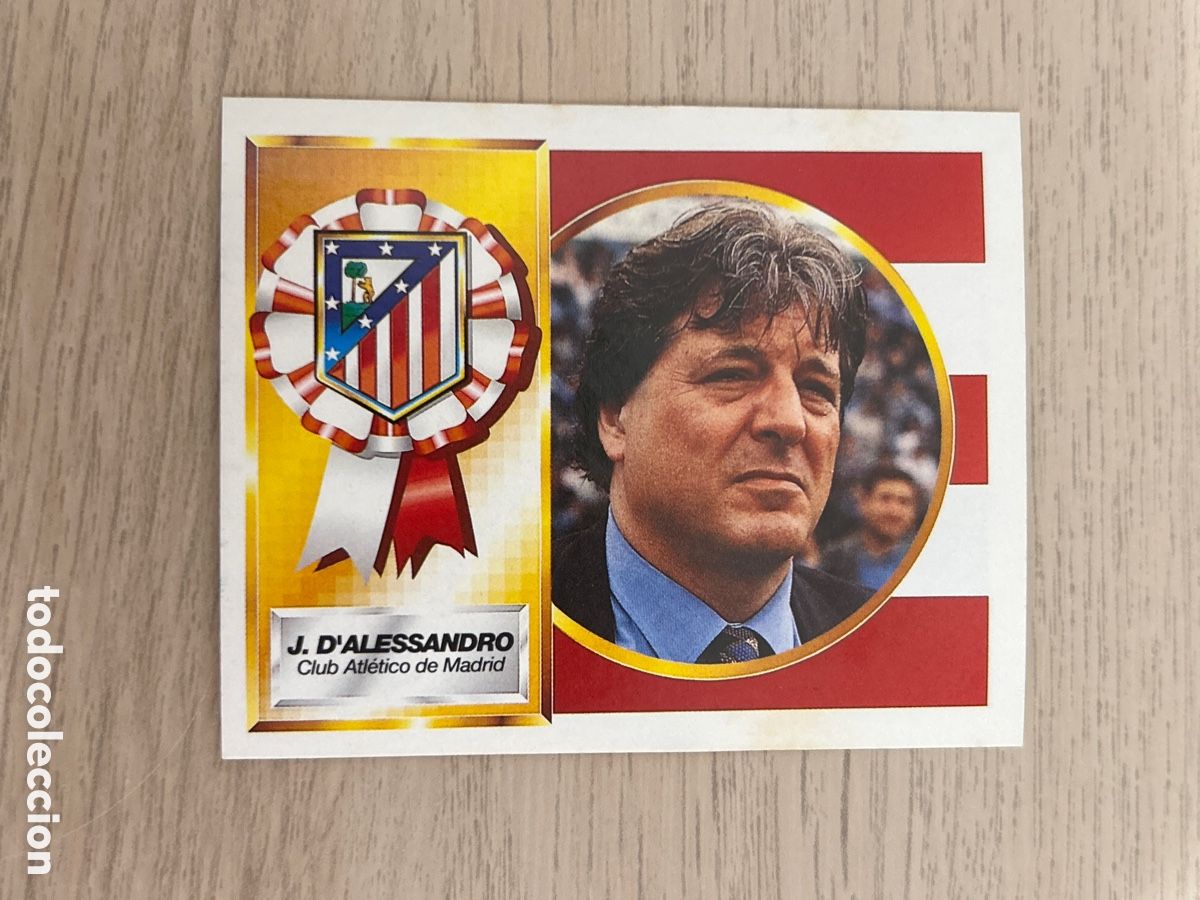 Cromos de f&uacute;tbol: JORGE D&acute;ALESSANDRO ENTRENADOR COLOCA ATLETICO MADRID LIGA ESTE 1994 1995 94 95 NUNCA PEGADO SIN PEGA