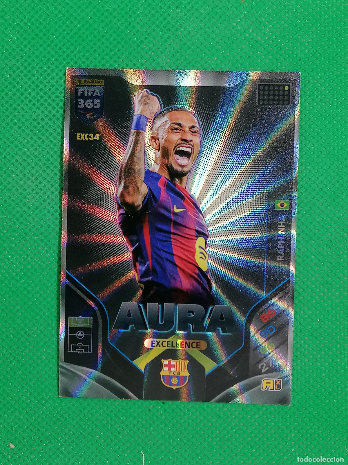 Fu&szlig;ball-Sticker: EXC 34 EXC34 RAPHINHA BARCELONA AURA EXCELLENCE ⚽PANINI ADRENALYN FIFA 365 2025 2026 25 26 ⚽