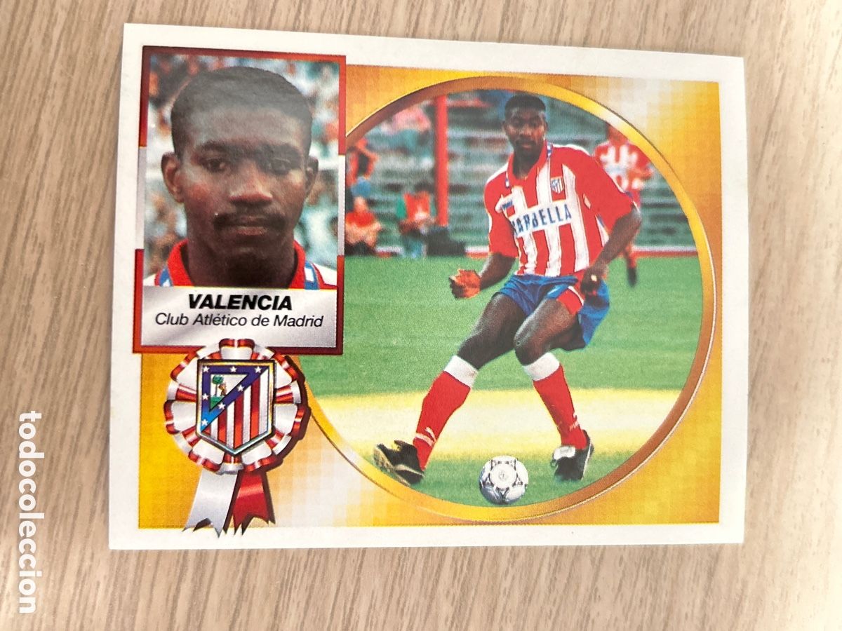 Cromos de f&uacute;tbol: TREN VALENCIA ATLETICO MADRID COLOCA LIGA ESTE 1994 1995 94 95 NUNCA PEGADO SIN PEGAR