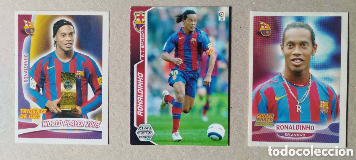 Cromos de f&uacute;tbol: Ronaldinho F.C Barcelona
